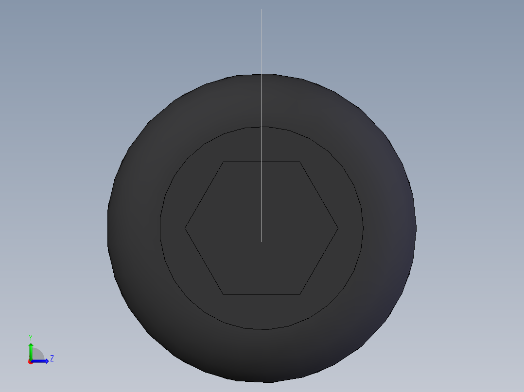 内六角圆柱头螺钉  M4×1601左视图