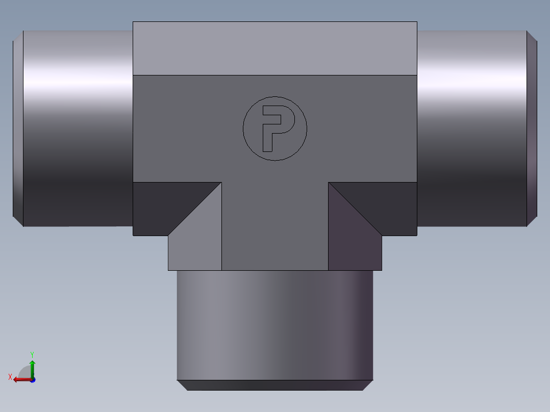 AC+AD 三通接头 T、AC-18后视图