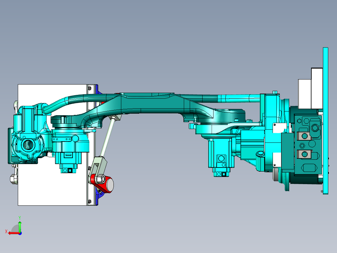 玻璃瓶柔性抱具设计后视图