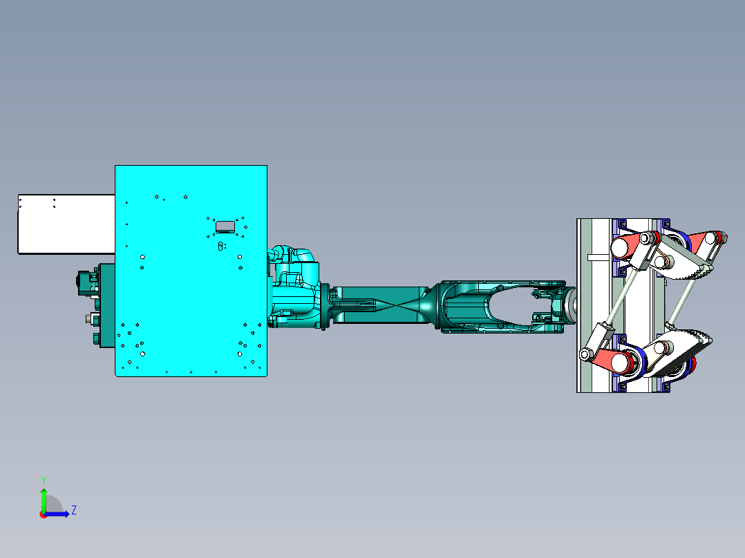 玻璃瓶柔性抱具设计左视图