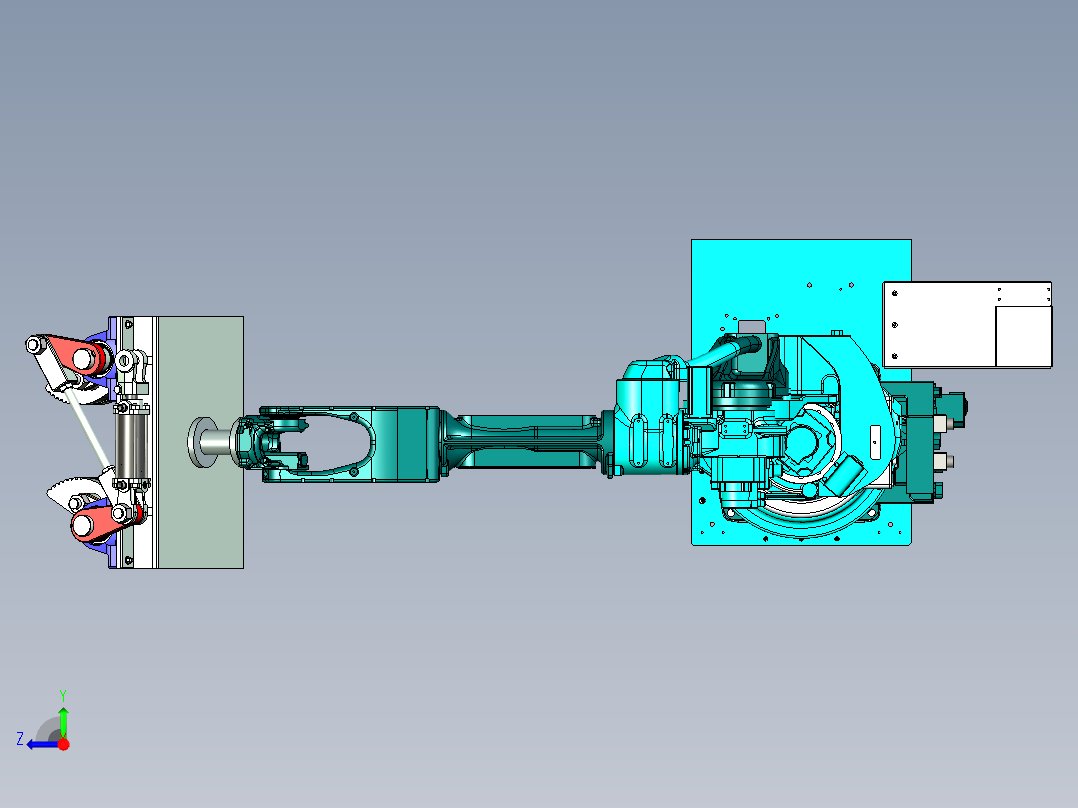 玻璃瓶柔性抱具设计右视图