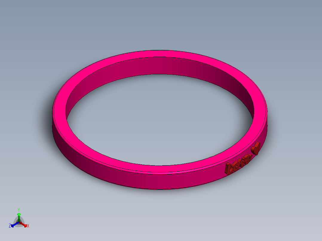 爱情手镯正等轴测图