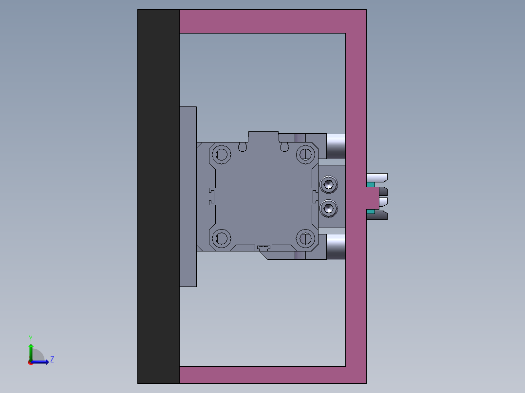 气缸推动的90度折弯机左视图