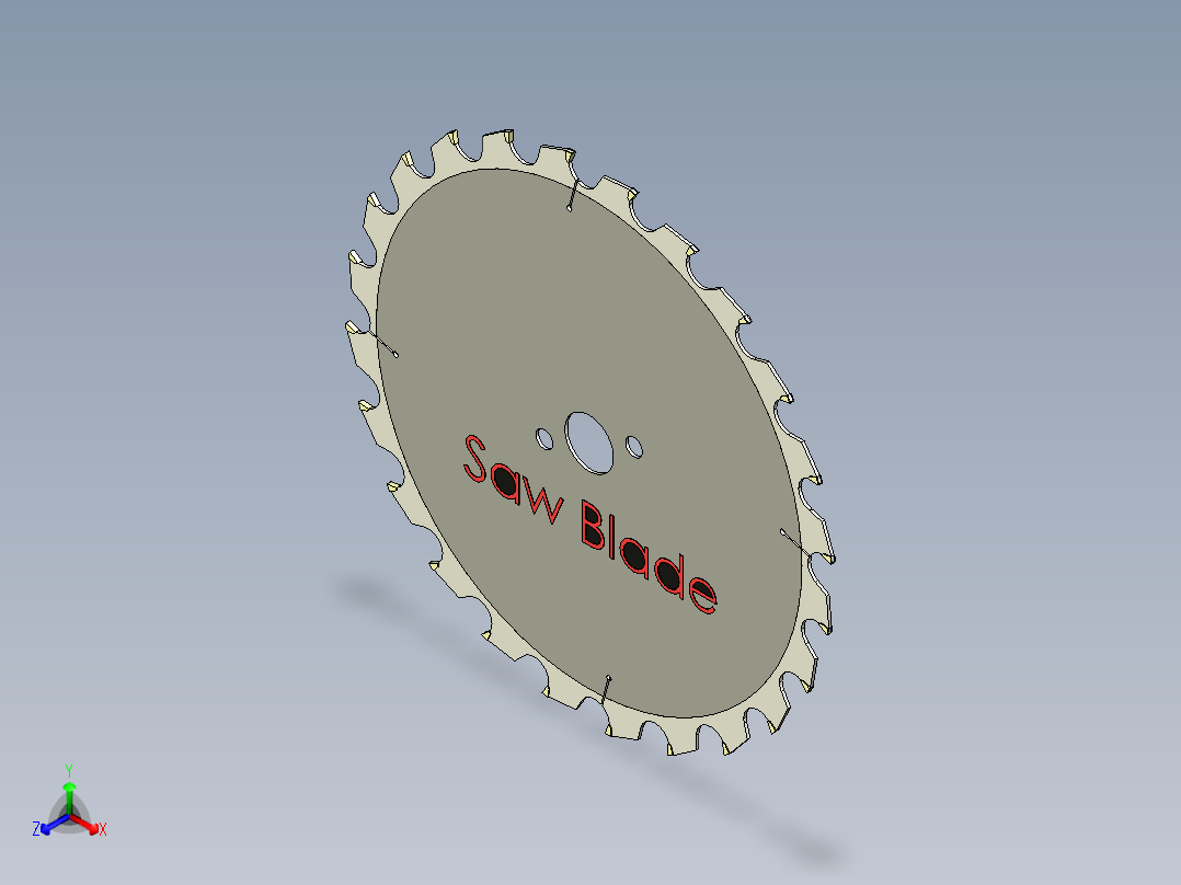 A0003092-锯片（木材切割机）正等轴测图