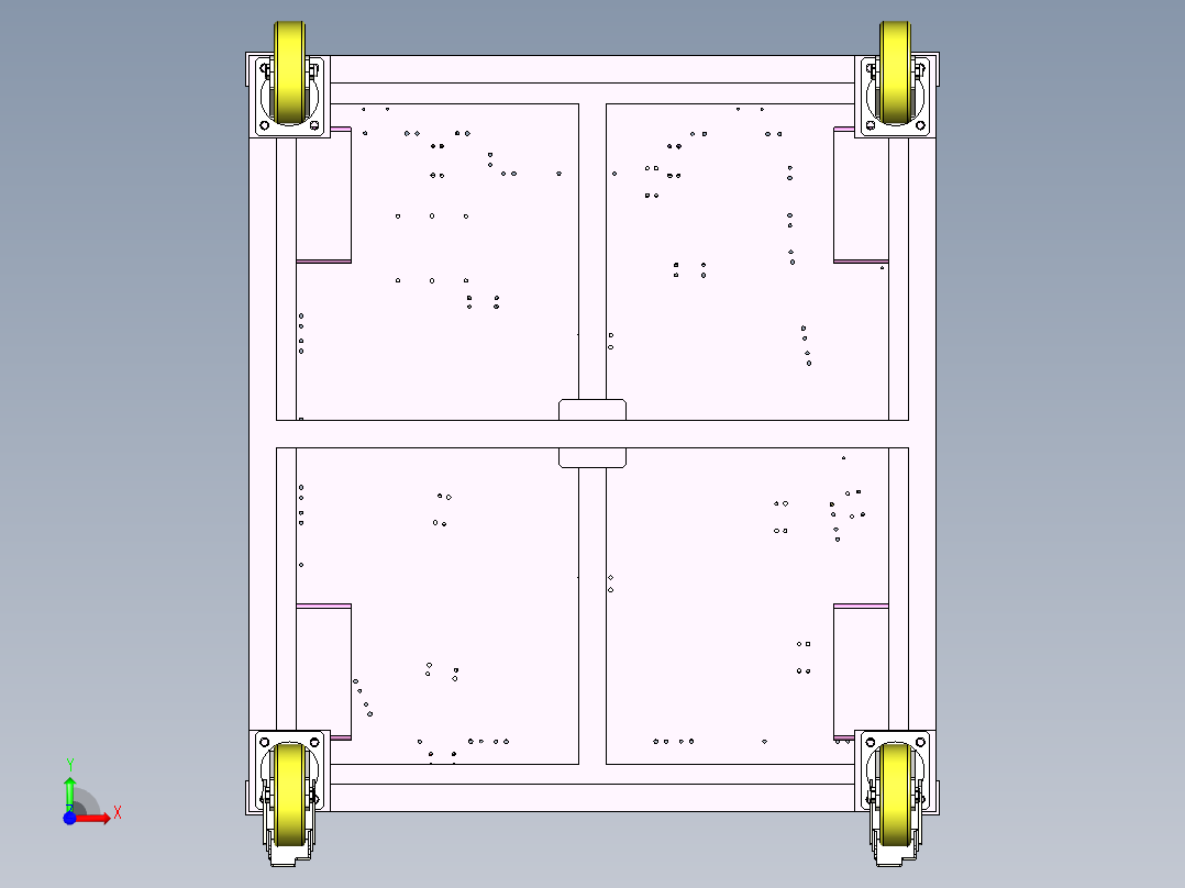 后地板左底护板检具前视图