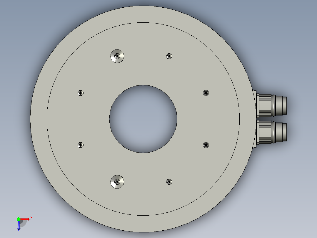 上银马达TMS38俯视图