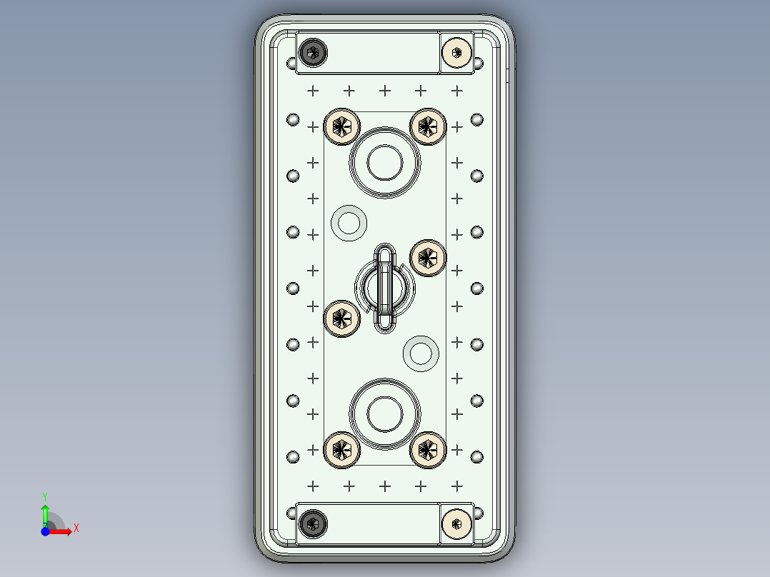 撑手机壳模具夹具前视图