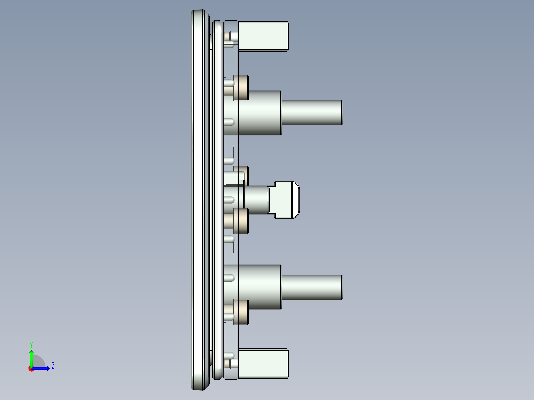 撑手机壳模具夹具左视图