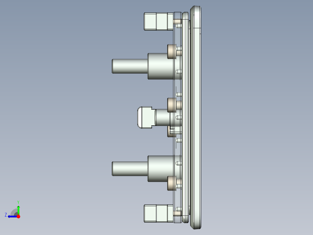 撑手机壳模具夹具右视图