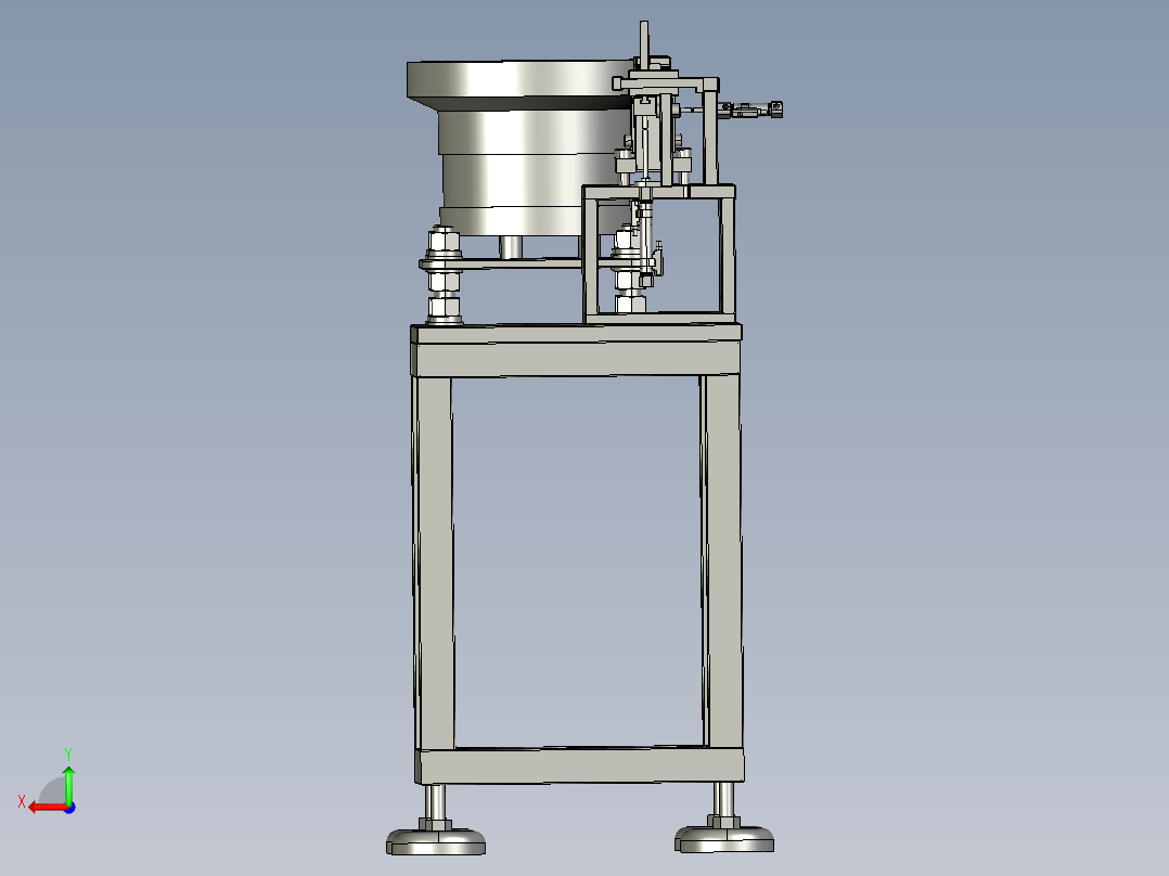 螺母镶嵌机用上料排序装置后视图