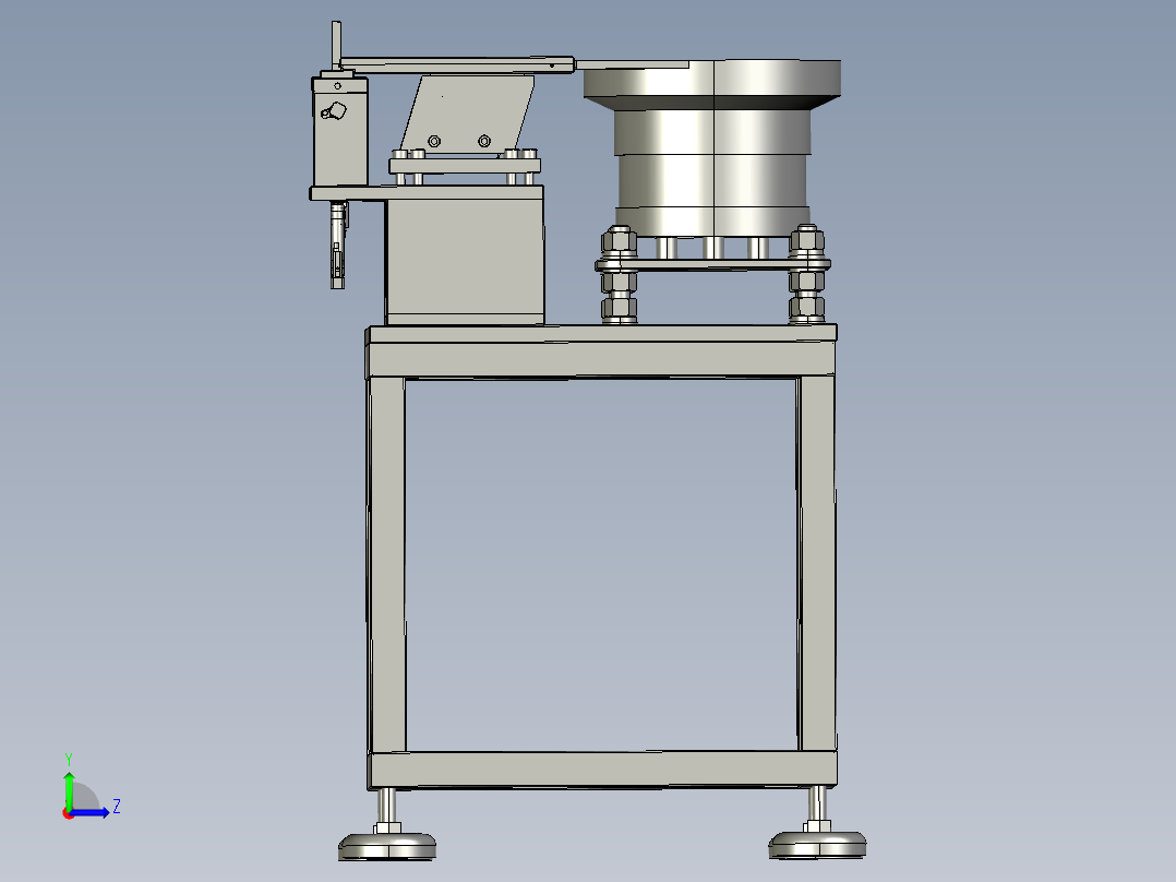 螺母镶嵌机用上料排序装置左视图