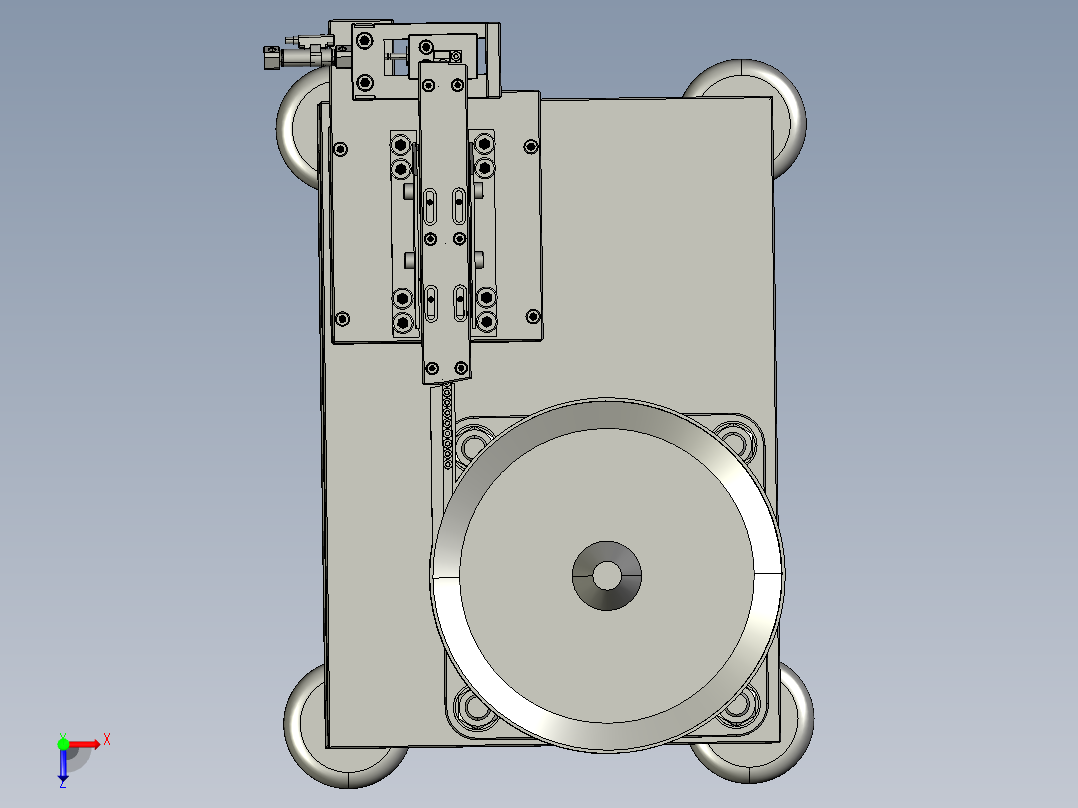 螺母镶嵌机用上料排序装置俯视图