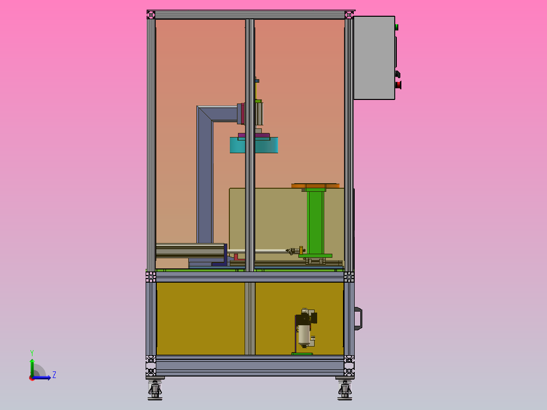 气密性检测设备左视图