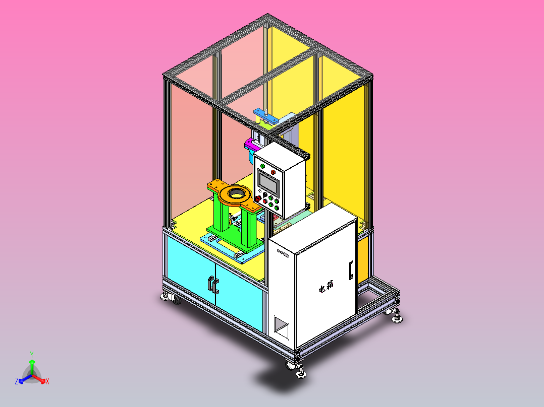 气密性检测设备正等轴测图