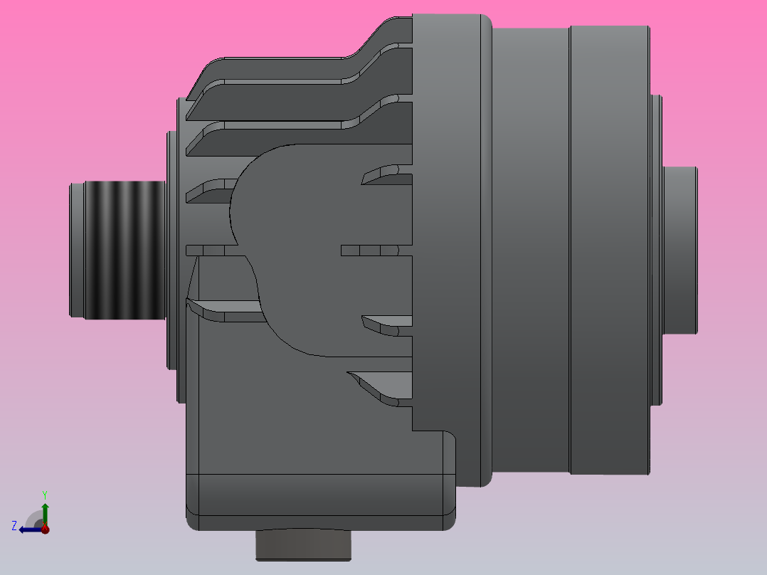 TH中空回转油压缸[TH-852]右视图