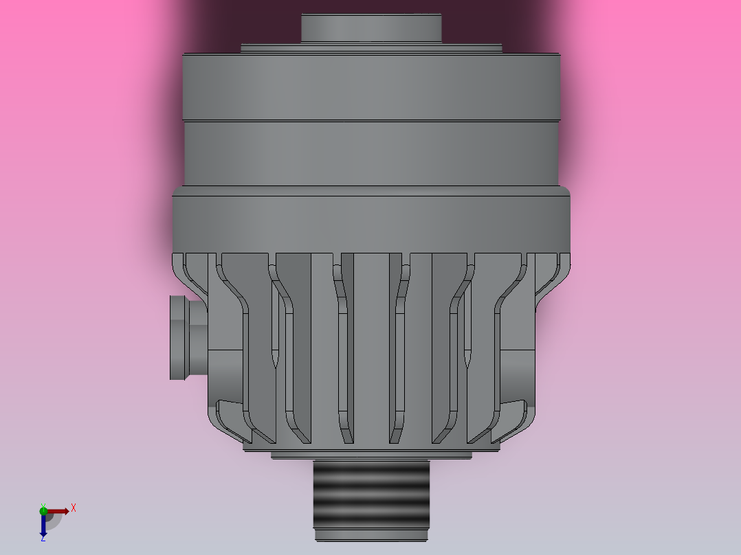 TH中空回转油压缸[TH-852]俯视图