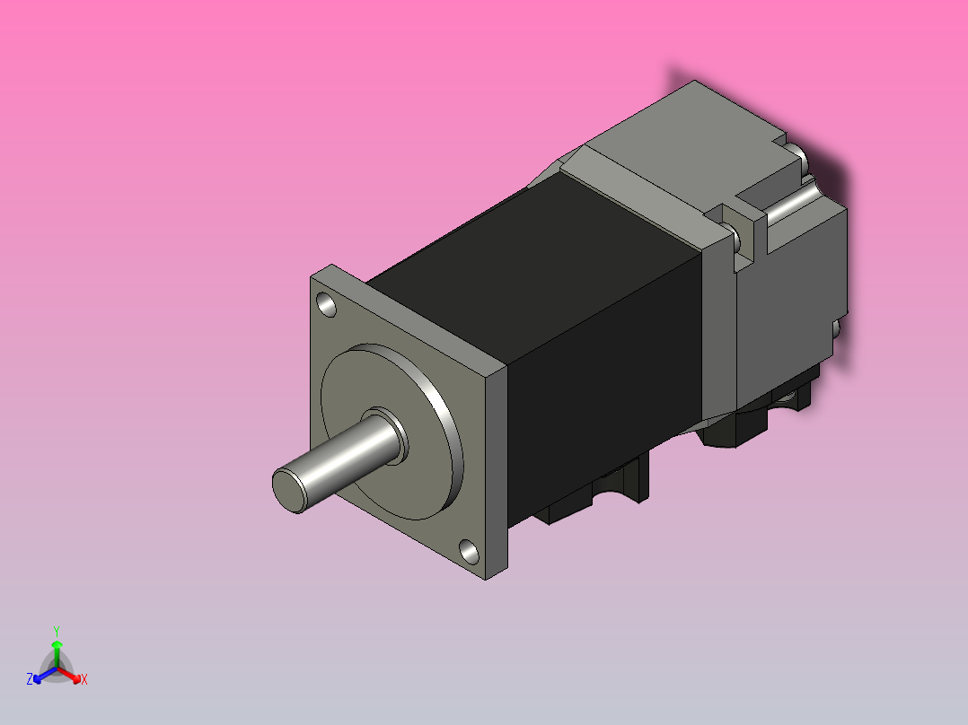交流伺服电机HF-KP13主视图