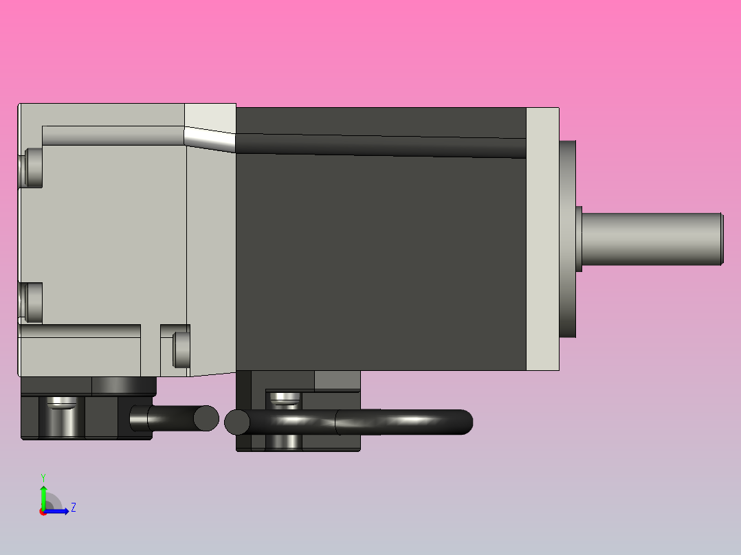 交流伺服电机HF-KP13左视图