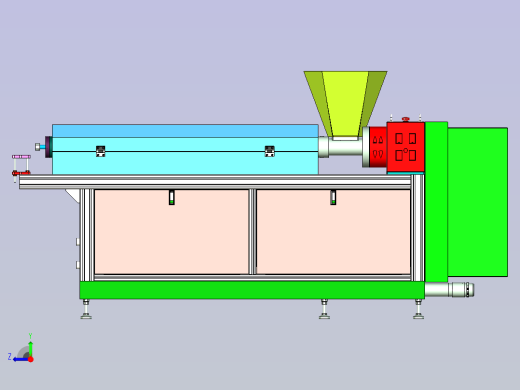 塑料管材挤出设备设计右视缩略图