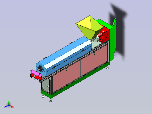 塑料管材挤出设备设计正等轴测缩略图