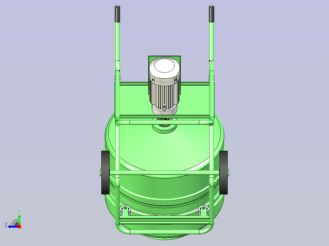 混凝土搅拌机右视图