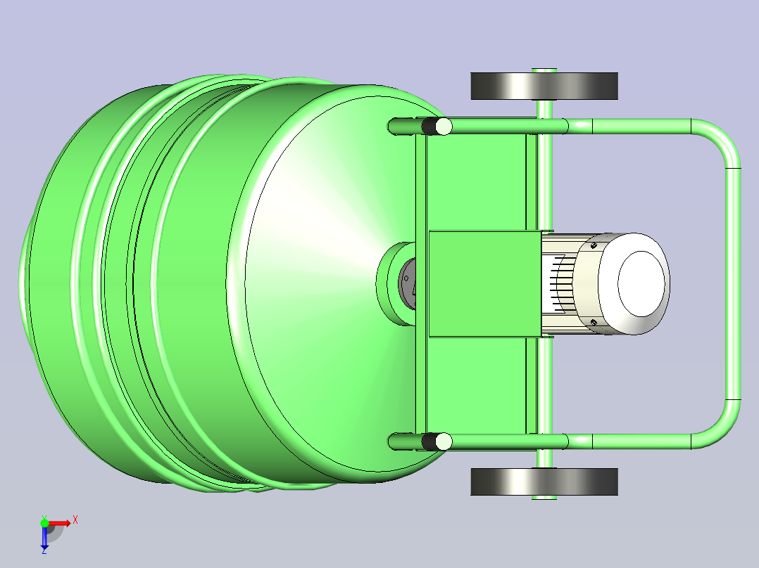 混凝土搅拌机俯视图