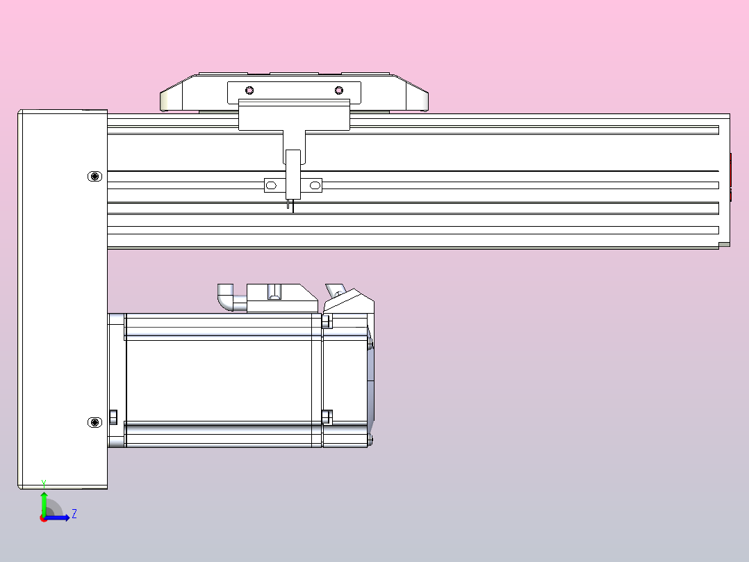 滚珠丝杠直线轴带导轨全封闭TPA-HCR-85D-1610C-L100-MP-C-P20-N3左视图