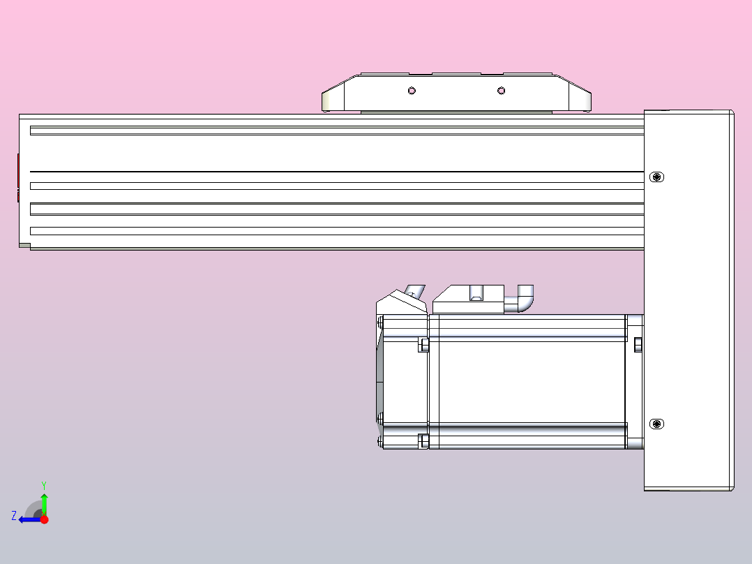 滚珠丝杠直线轴带导轨全封闭TPA-HCR-85D-1610C-L100-MP-C-P20-N3右视图