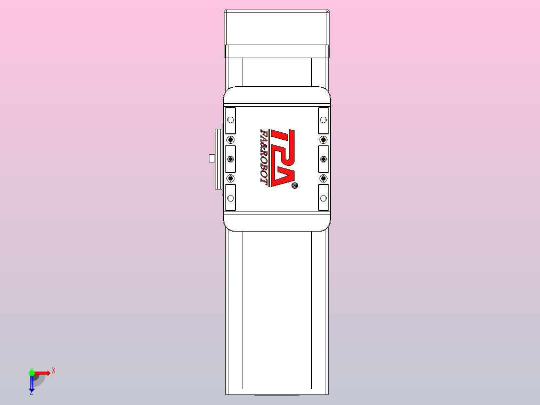 滚珠丝杠直线轴带导轨全封闭TPA-HCR-85D-1610C-L100-MP-C-P20-N3俯视图