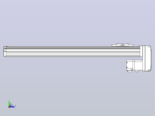 滚珠丝杠直线轴内置导轨TPA-GCR-40-1210C-L400-MP-M10-N3左视缩略图
