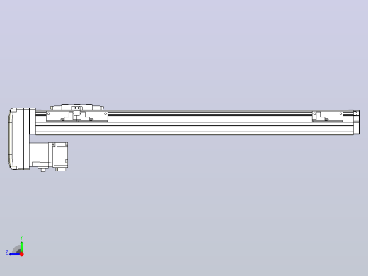 滚珠丝杠直线轴内置导轨TPA-GCR-40-1210C-L400-MP-M10-N3右视缩略图