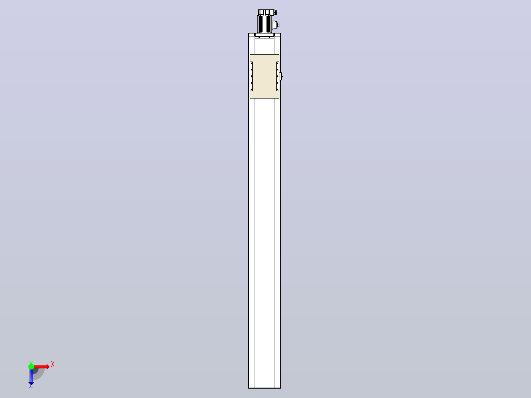 滚珠丝杠直线轴带导轨全封闭TPA-HCR-220D-3210C-L1950-M-C-P1K-N3俯视图