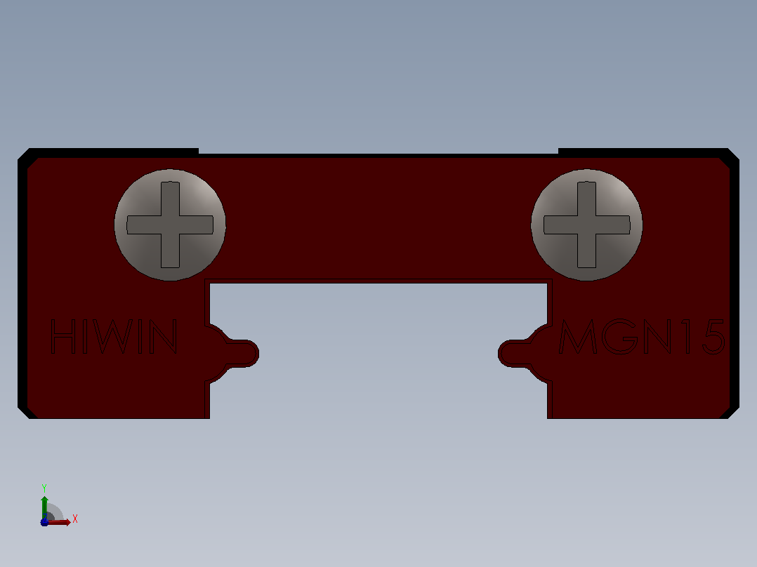 HIWIN MGN15C块和轨道前视图