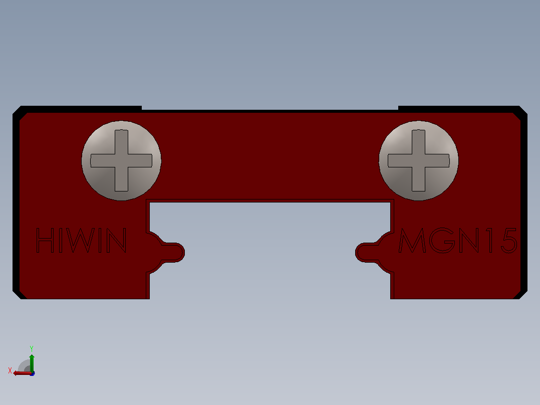HIWIN MGN15C块和轨道后视图