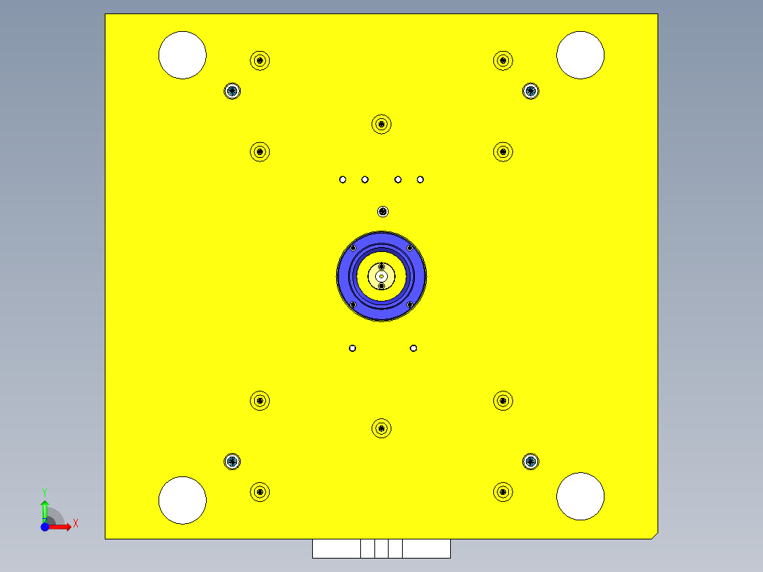 打印机外壳模具前视图