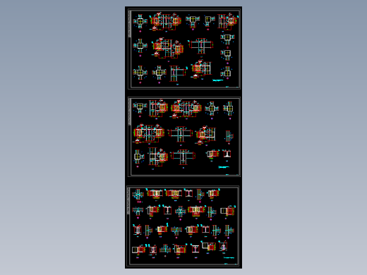 多层钢结构厂房全套结构图纸