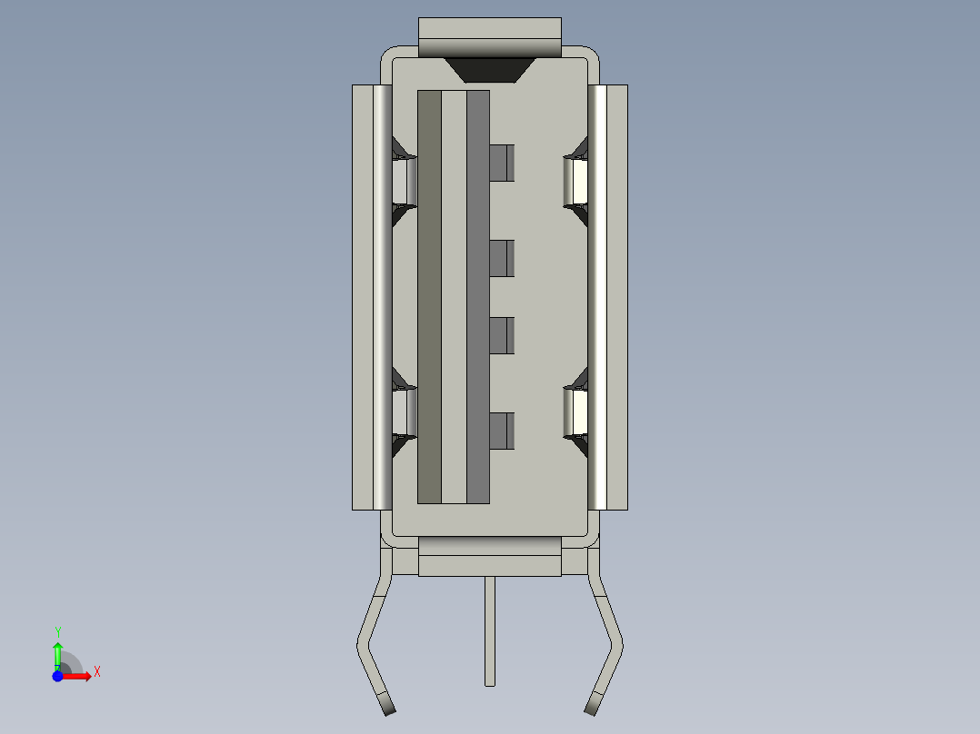 卧式USB接口前视图