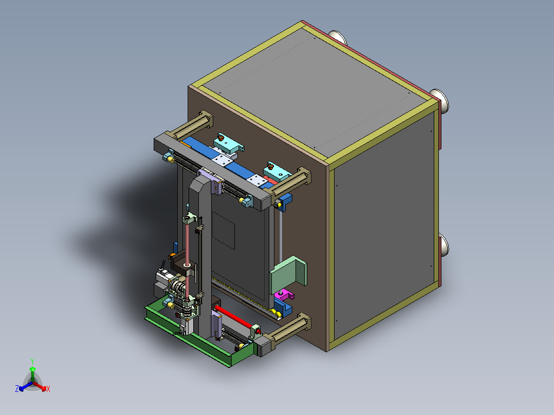 T697 三轴视觉检测机正等轴测图