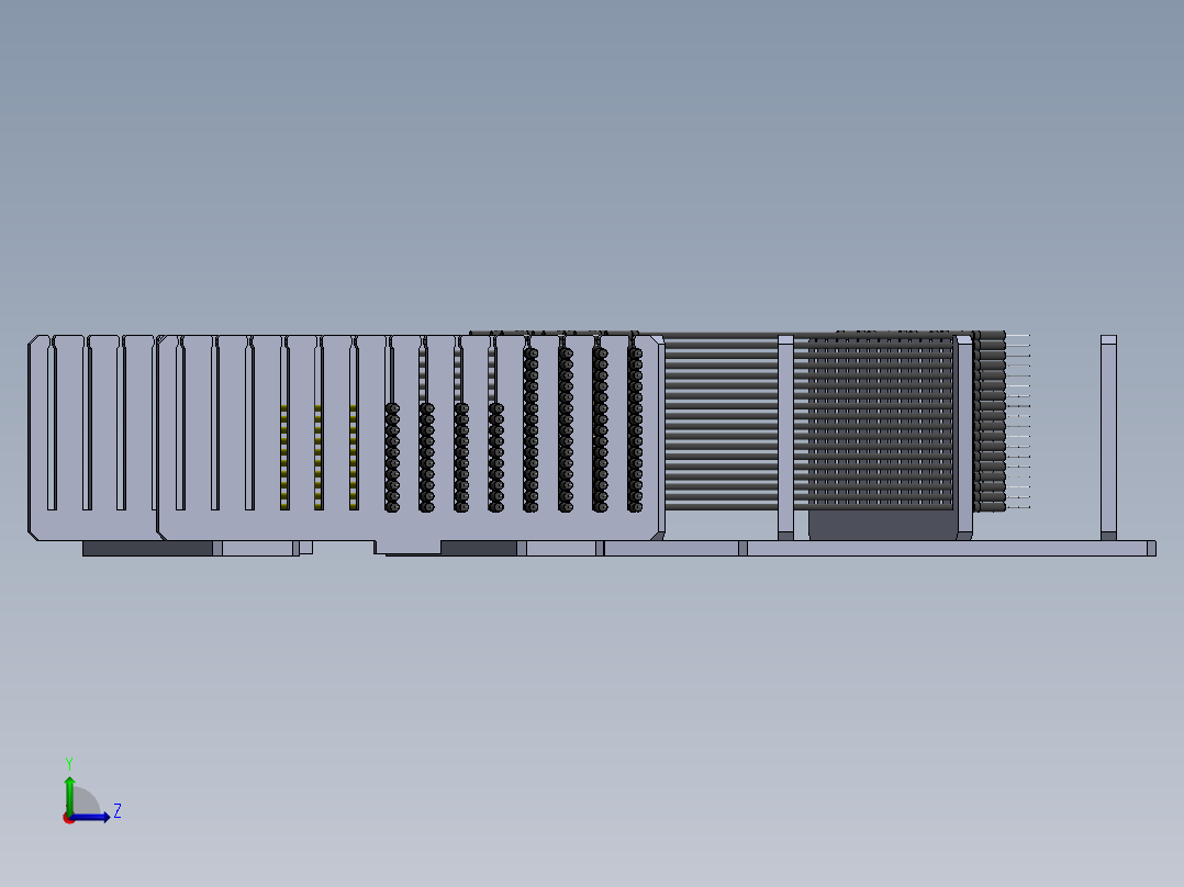 跳线组织器80毫米和200毫米左视图