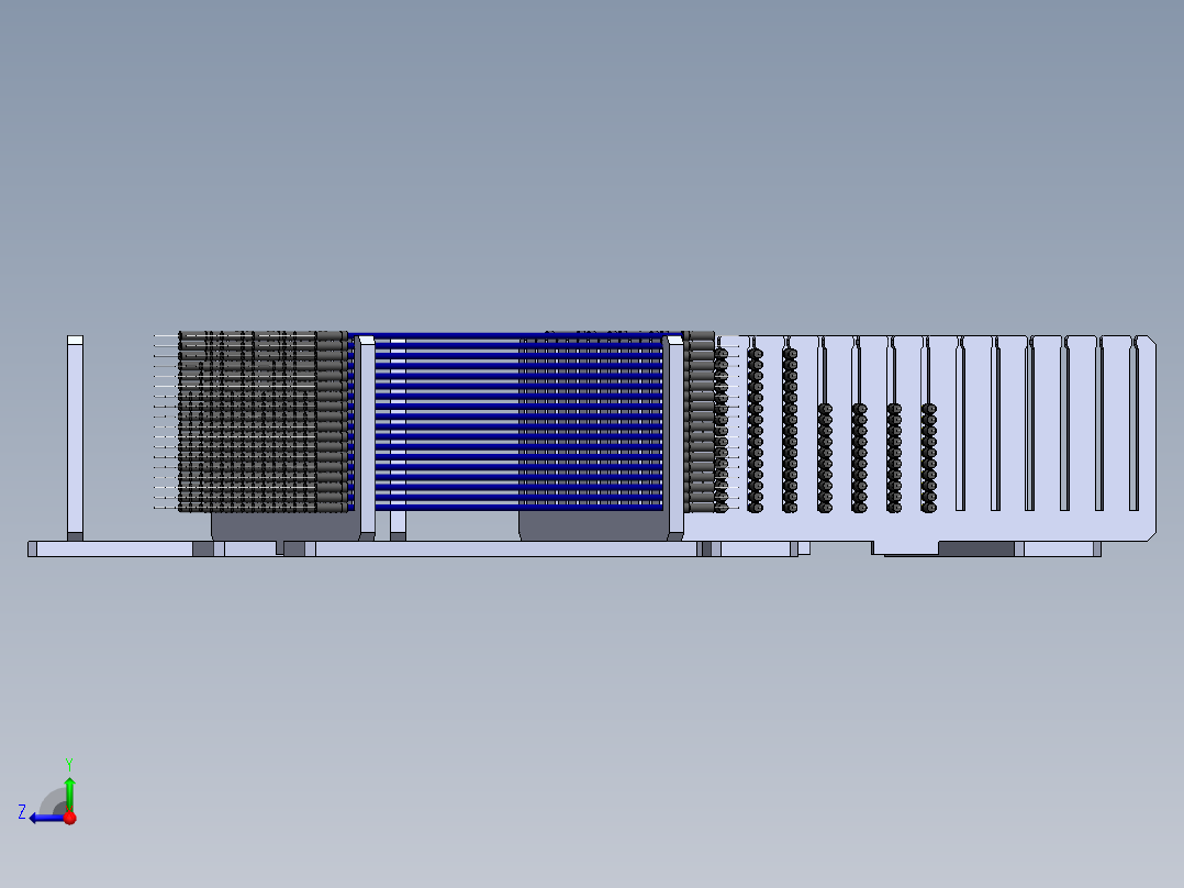 跳线组织器80毫米和200毫米右视图