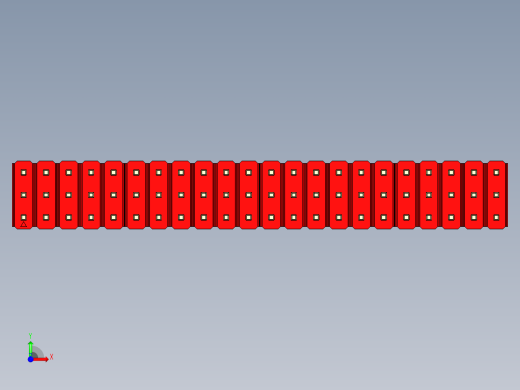 彩色公头100mil（2.54mm）系列-DS1021_red_3x22p_100mil_Type19_rev1.0前视缩略图
