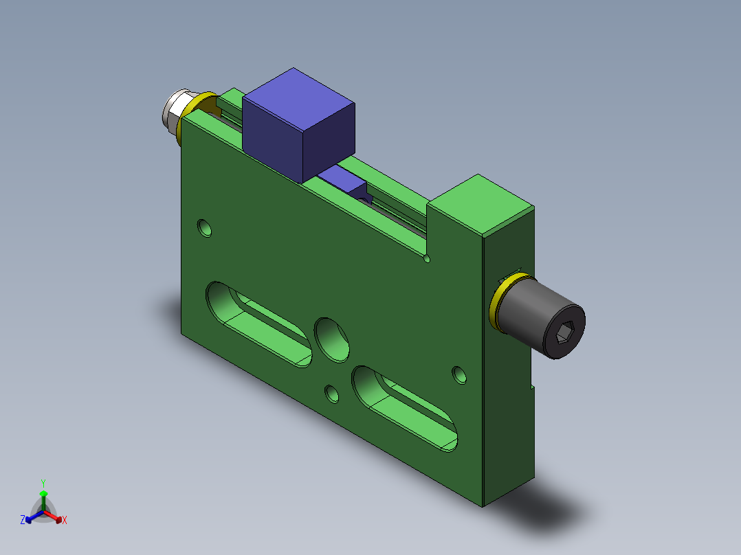 慢丝夹具正等轴测图