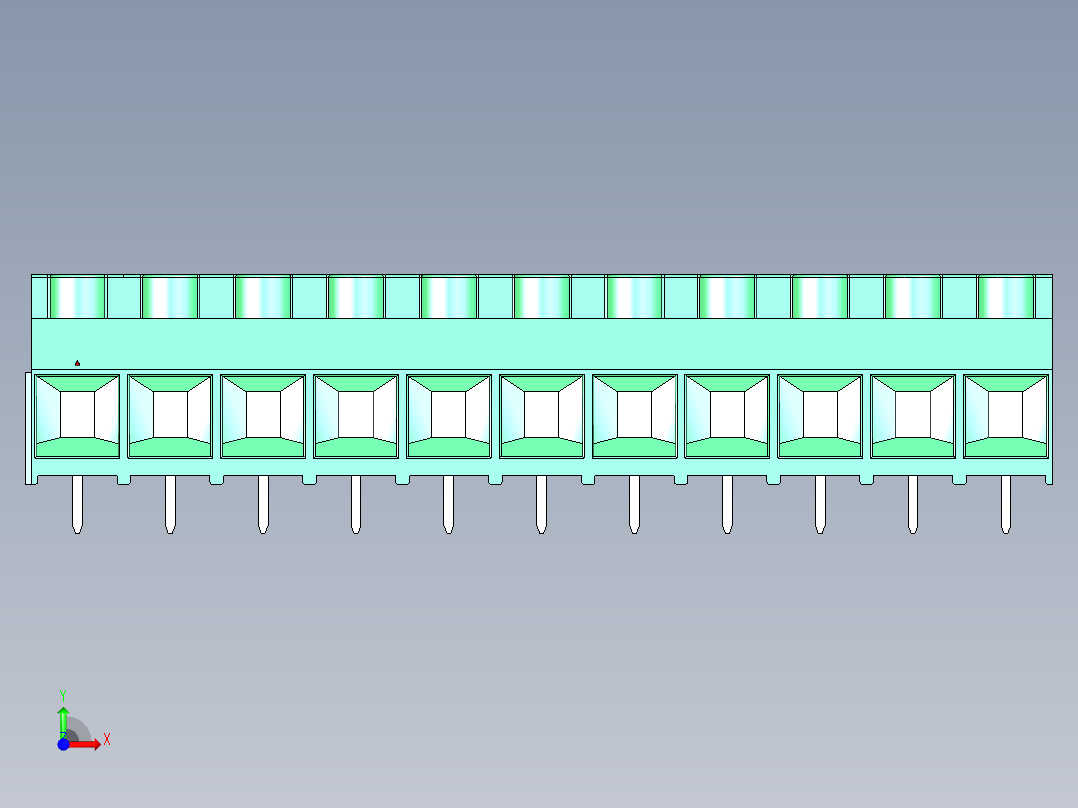 DEGSON DG636 系列 6.357.629.52mm 接线端子-DG636-9.52-11P-14-00AH前视图