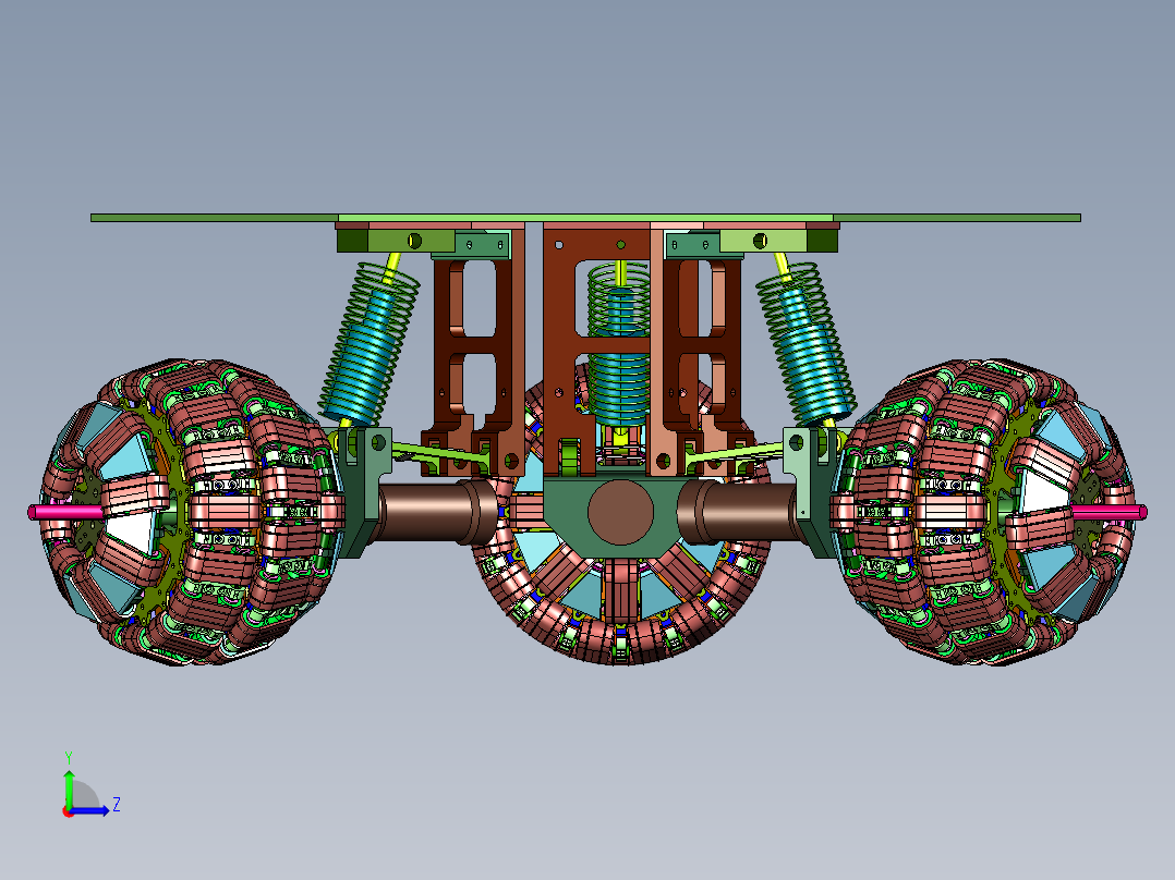 智能编程底盘麦克纳姆轮小车左视图