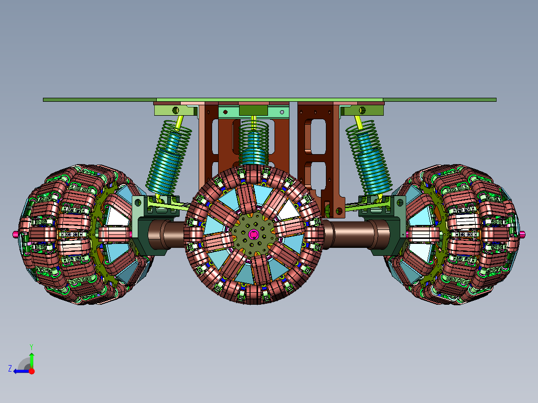 智能编程底盘麦克纳姆轮小车右视图