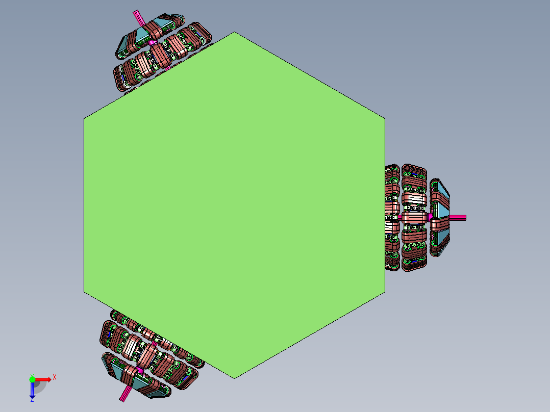 智能编程底盘麦克纳姆轮小车俯视图