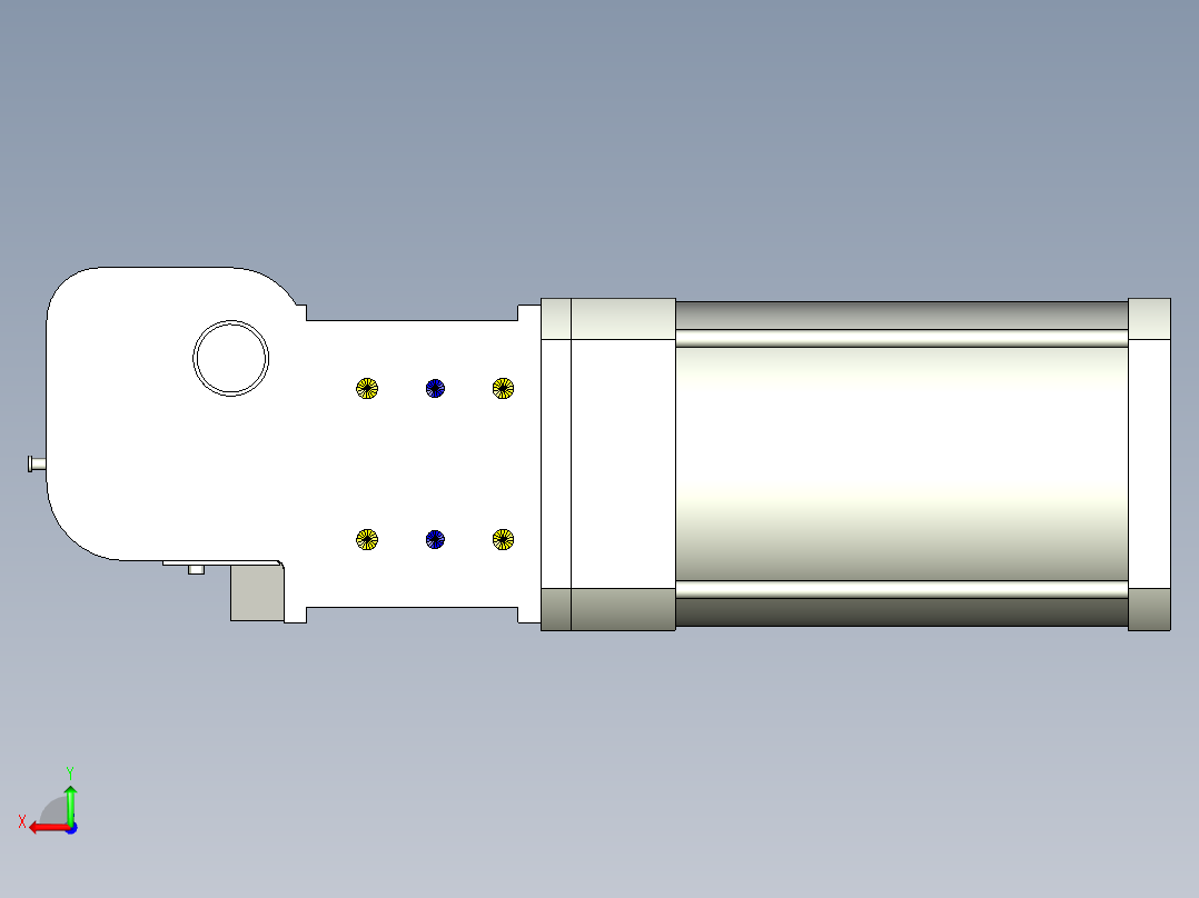 德克斯TUNKERS气缸数模KS_200_2_A00_T08_135GRAD后视图
