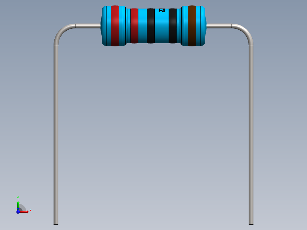 电容器 二极管 电阻器-Resistor 220 Ohm 1 Watt前视图