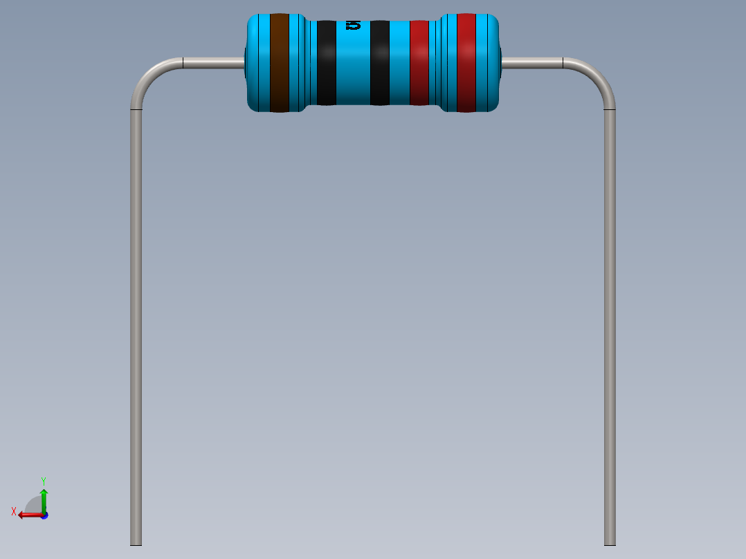 电容器 二极管 电阻器-Resistor 220 Ohm 1 Watt后视图