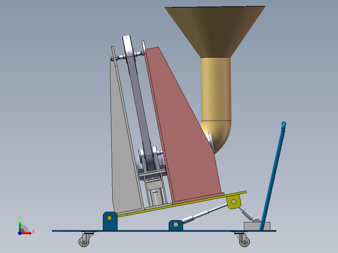 排球发球机三维和二维前视图